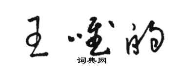 骆恒光王唯的草书个性签名怎么写