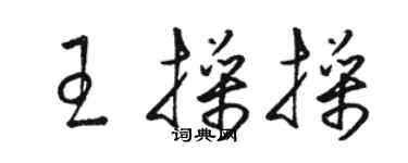 骆恒光王操操草书个性签名怎么写