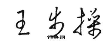 骆恒光王步操草书个性签名怎么写