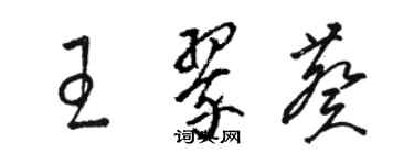 骆恒光王翠葵草书个性签名怎么写