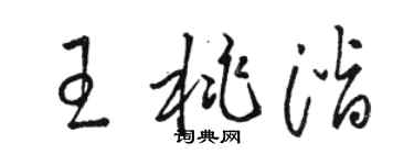 骆恒光王桃潜草书个性签名怎么写