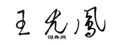 骆恒光王尤凤草书个性签名怎么写