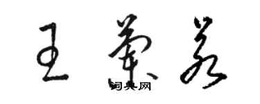骆恒光王兰若草书个性签名怎么写