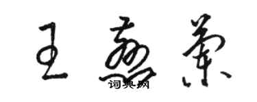 骆恒光王慈兰草书个性签名怎么写