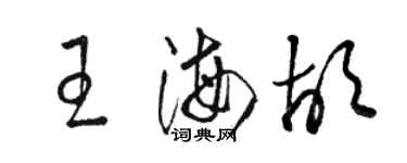 骆恒光王海胡草书个性签名怎么写