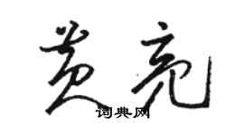骆恒光黄亮草书个性签名怎么写
