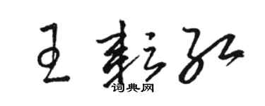 骆恒光王耘红草书个性签名怎么写