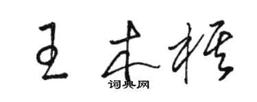 骆恒光王木棋草书个性签名怎么写