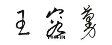 骆恒光王容蔓草书个性签名怎么写