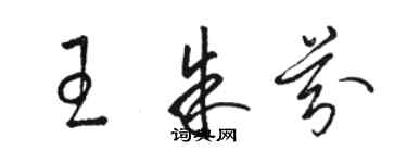 骆恒光王朱芬草书个性签名怎么写