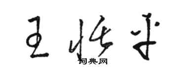 骆恒光王恬平草书个性签名怎么写