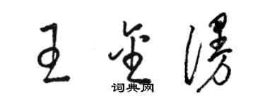 骆恒光王金漫草书个性签名怎么写