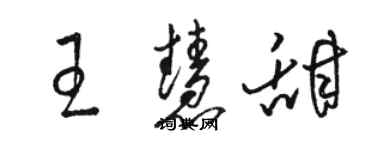 骆恒光王慧甜草书个性签名怎么写