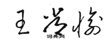 骆恒光王常愉草书个性签名怎么写