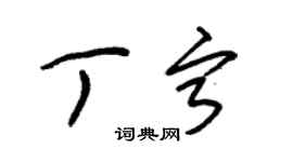 朱锡荣丁宁草书个性签名怎么写