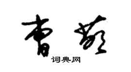 朱锡荣曹萌草书个性签名怎么写