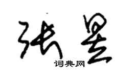 朱锡荣张昱草书个性签名怎么写