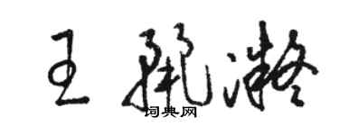 骆恒光王丽凝草书个性签名怎么写