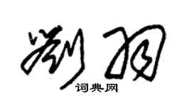 朱锡荣刘羽草书个性签名怎么写