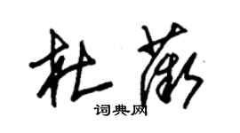 朱锡荣杜薇草书个性签名怎么写