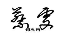 朱锡荣蔡雯草书个性签名怎么写
