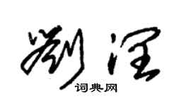 朱锡荣刘润草书个性签名怎么写