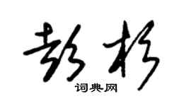 朱锡荣彭杉草书个性签名怎么写