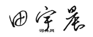 骆恒光田宇晨草书个性签名怎么写