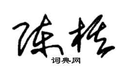 朱锡荣陈棋草书个性签名怎么写
