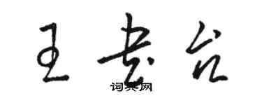 骆恒光王书台草书个性签名怎么写