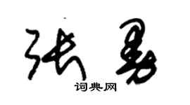朱锡荣张曼草书个性签名怎么写