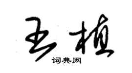 朱锡荣王植草书个性签名怎么写