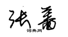 朱锡荣张蔷草书个性签名怎么写