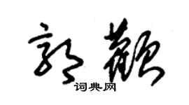 朱锡荣郭颧草书个性签名怎么写