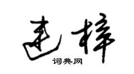 朱锡荣连梓草书个性签名怎么写