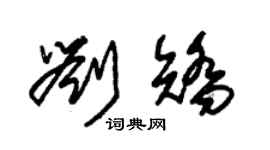 朱锡荣刘矫草书个性签名怎么写