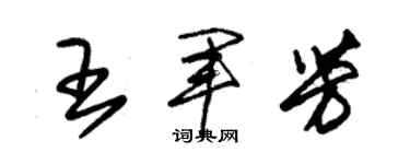朱锡荣王军芳草书个性签名怎么写