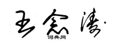 朱锡荣王念涛草书个性签名怎么写