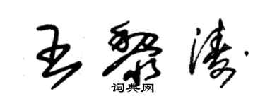 朱锡荣王黎涛草书个性签名怎么写