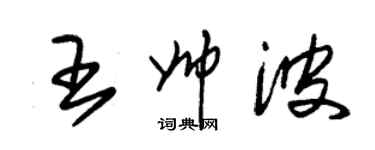 朱锡荣王帅波草书个性签名怎么写