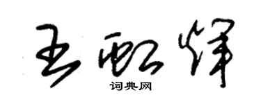 朱锡荣王虹辉草书个性签名怎么写