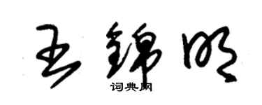 朱锡荣王锦明草书个性签名怎么写