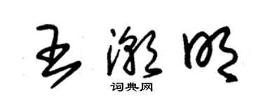 朱锡荣王潮明草书个性签名怎么写