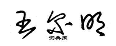 朱锡荣王尔明草书个性签名怎么写