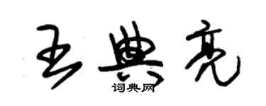 朱锡荣王典亮草书个性签名怎么写
