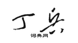 骆恒光丁兵草书个性签名怎么写