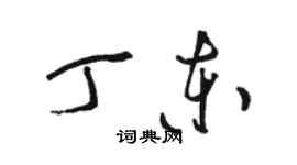 骆恒光丁东草书个性签名怎么写