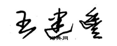 朱锡荣王建丰草书个性签名怎么写
