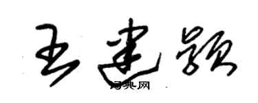 朱锡荣王建颖草书个性签名怎么写