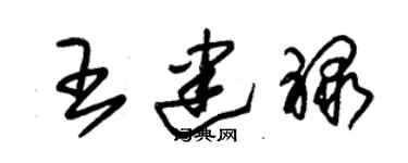 朱锡荣王建禄草书个性签名怎么写